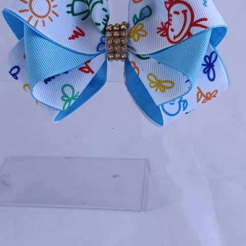 Laço Boutique Giz de Cera com Strass Dourado - Laço Artesanal Infantil Princesa de Laços